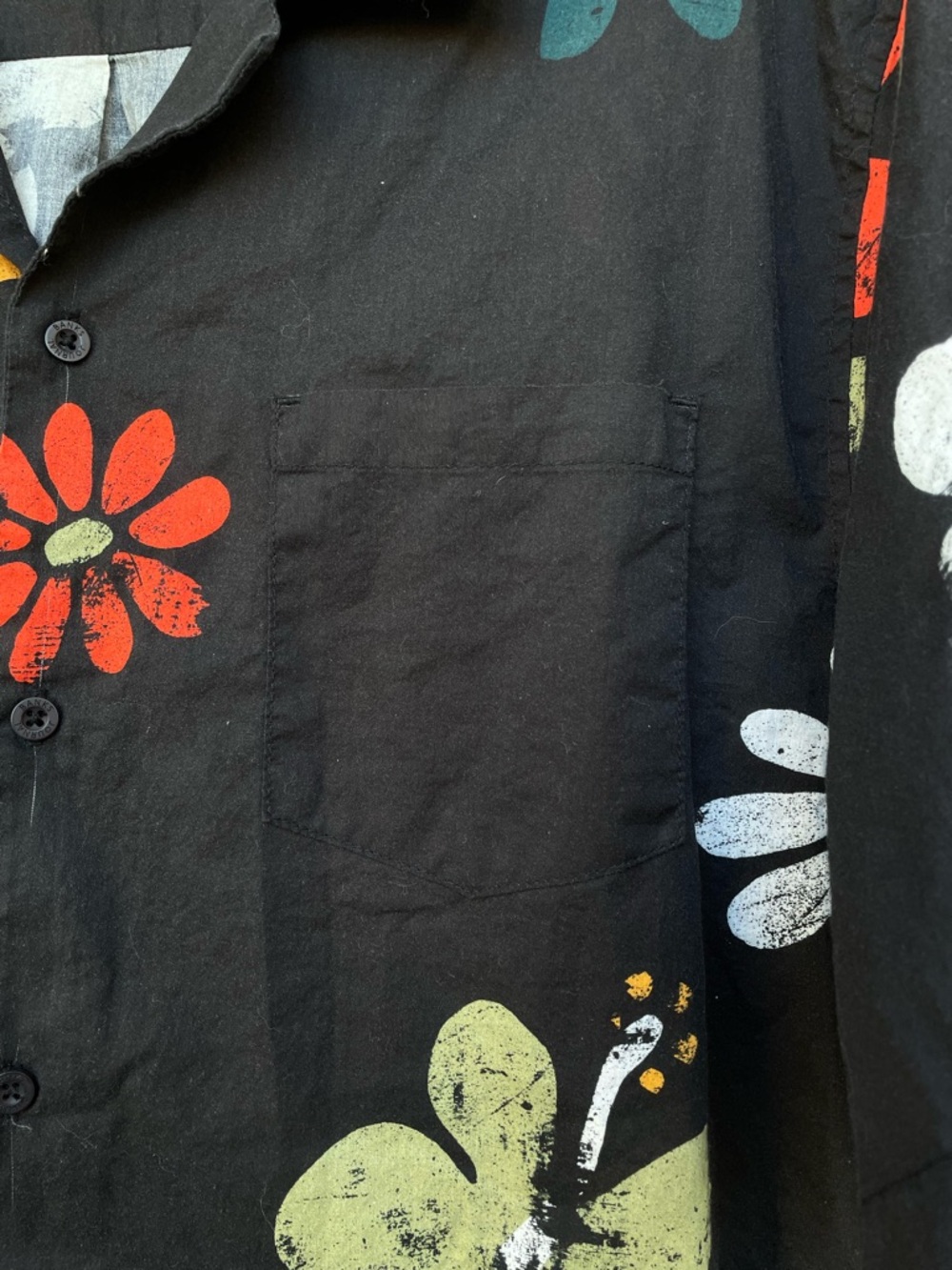 Banks Journal * Black Floral Patterned Shirt L - Picture 6 of 11